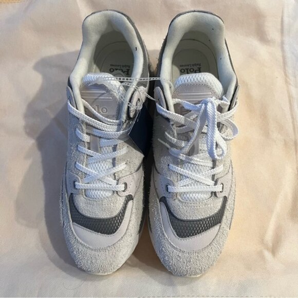 POLO RALPH LAUREN SUEDE LEATHER Blend Trackster 200 Sneakers Hairy Size US 11 - Picture 4 of 13
